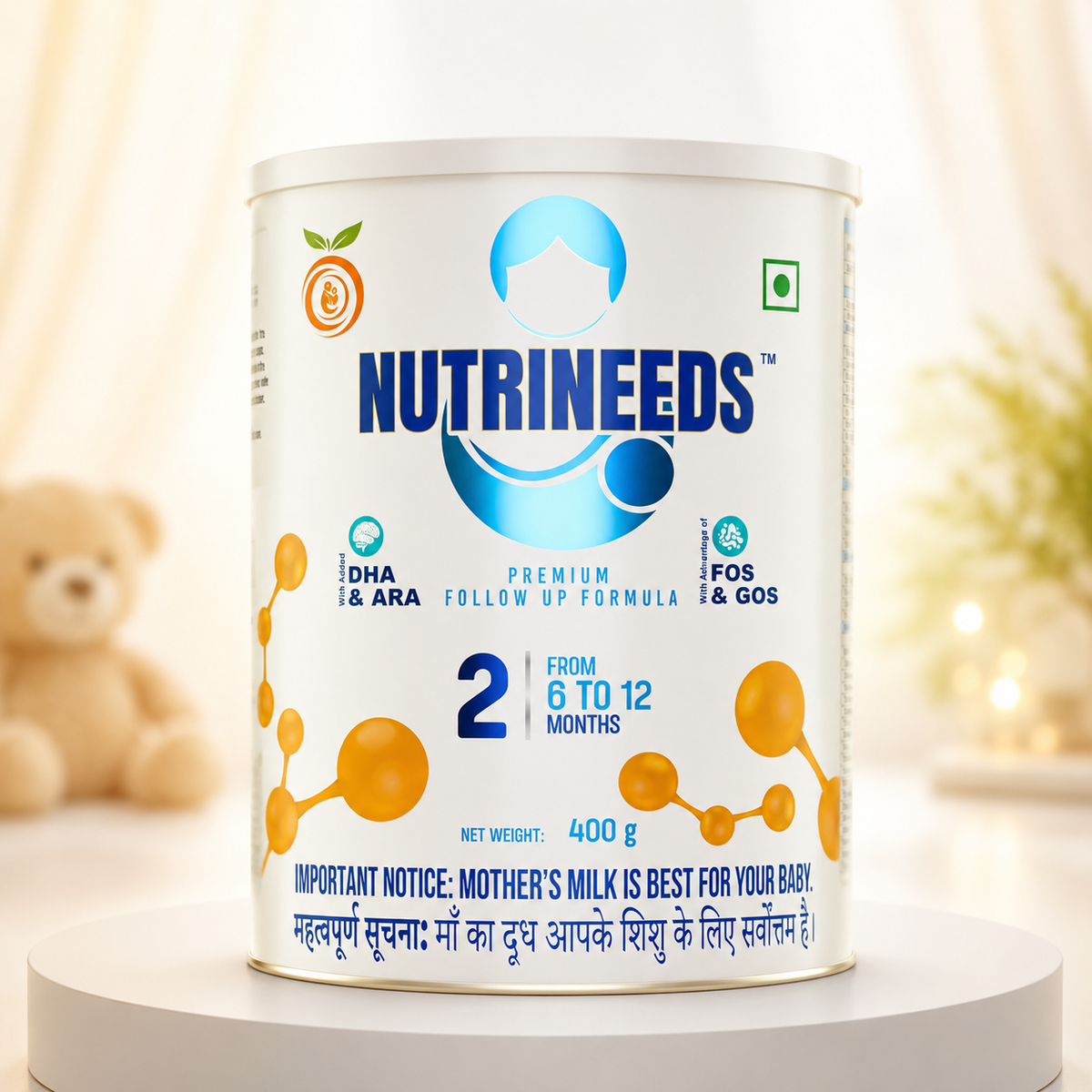 Nutrineeds Stage 2  With DHA, ARA, FOS & GOS(6–12 Months) – 400g